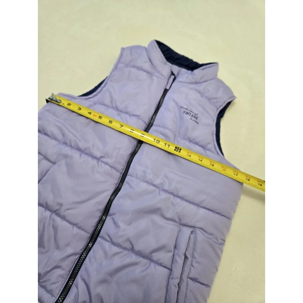 Vintage Weatherproof Youth Girls Large 14-16 Puffer Vest Lavender Pockets Zip